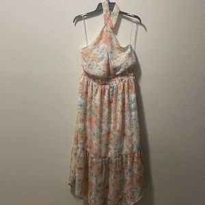 Floral High Neck Maxi Dress
